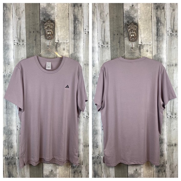 Men's Adidas Train Essentials Feelready Training Tee in Shadow Violet Size XL. - Picture 8 of 10